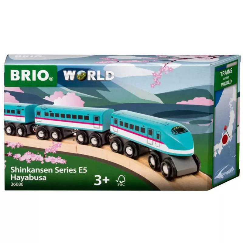 Spielzeugzug Ravensburger BRIO World Trains of the World Shinkansen E5 Hayabusa