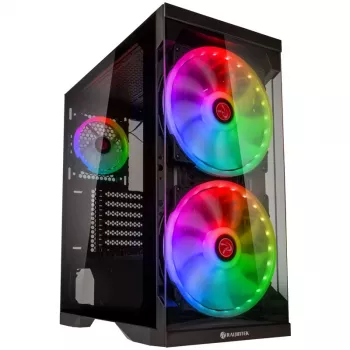 SILENOS PRO schwarze Version mit ARGB-Lüfter und gehärtetem Glas