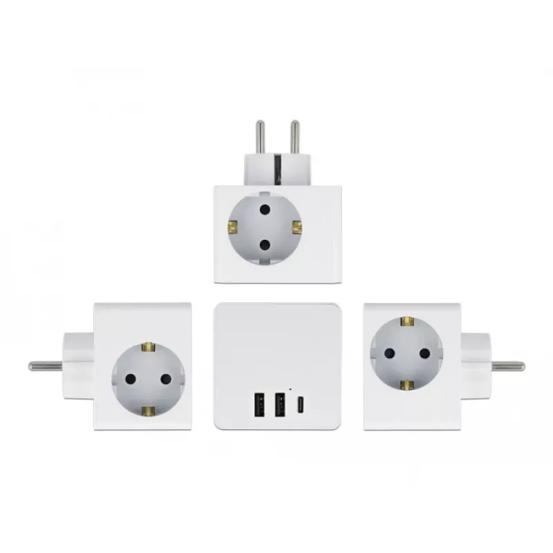 Netzstecker-Adapter Typ F DeLOCK 11496 2 USB-Anschlüsse 5 V 2,4 A 3 A