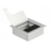 DeLOCK Kabeldurchführung für Tischmontage mit Bürste 80x80x28mm silber