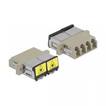 Optischer Koppler DeLOCK 86904 LC Quad Buchse auf LC Quad Buchse Multimode beige