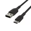 Cable Braided USB-C USB-A 2m Black