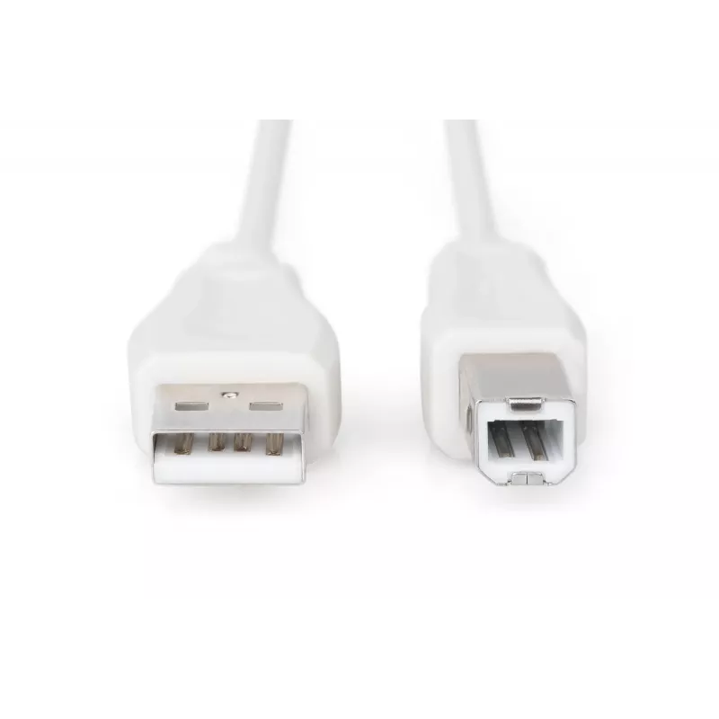 Assmann USB-Verbindungskabel, Typ A - B M/M, 3,0 m, USB 2.0 geeignet, UL, beige (AK-300102-030-E)