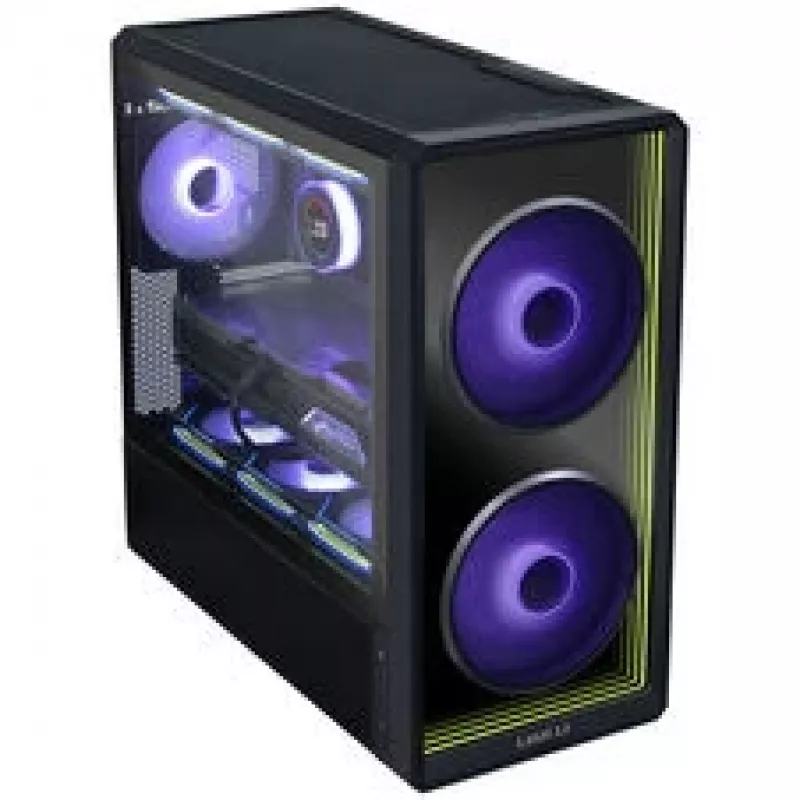 Lian Li LANCOOL 217 INF PC-Gehäuse-Bundle + 3x UNI FAN SL-INF 120 Reverse-Blade-Lüfter – Schwarz
