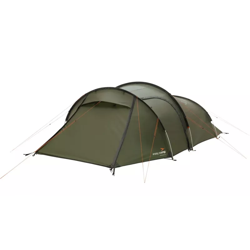 Tunnelzelt Easy Camp Pasvik 4 — 4-Personen, Hartgestell, 3 m wasserdichtes Überzelt, Aluminiumgestänge, dunkelgrün, 2350×4050×1200 mm