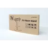 Boden-TV-Ständer GEMBIRD TVS-86ST-01 für 43–86 Zoll Fernseher, schwarz, Basis aus gehärtetem Glas, VESA 100x100–600x400, max. 60 kg