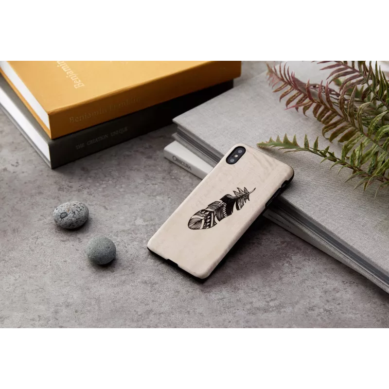 Handyhülle man and wood für iPhone X/XS — Indian Schwarz Schutzhülle
