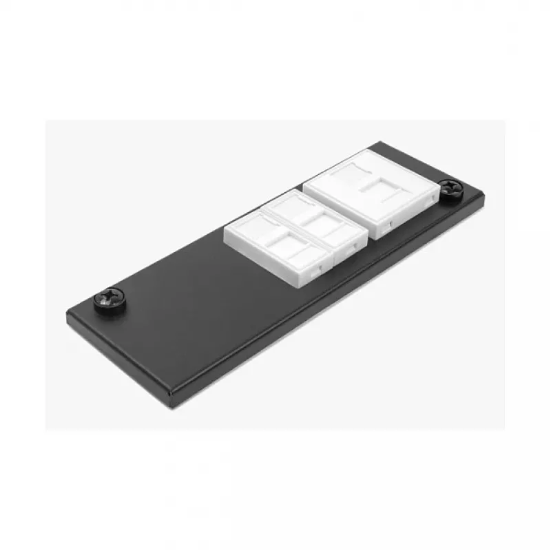 Verteilerdose DeLOCK Easy 45 Modulträger für Tisch- oder Wandmontage, Metall, schwarz — 4×22,5×45 mm oder 2×45×45 mm