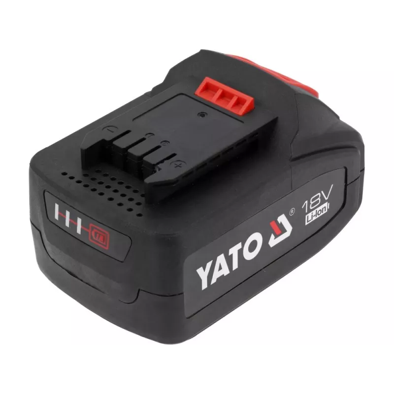 Batterie für kabellose Werkzeuge YATO YT-828463 — Li‑Ion 18V 4Ah, rot, Ladeanzeige
