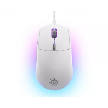 Gaming-Maus STEELSERIES Rival 3 Gen 2 — optisch, 8500 DPI, kabelgebunden USB Typ-A, rechtshändig, weiß, 77 g