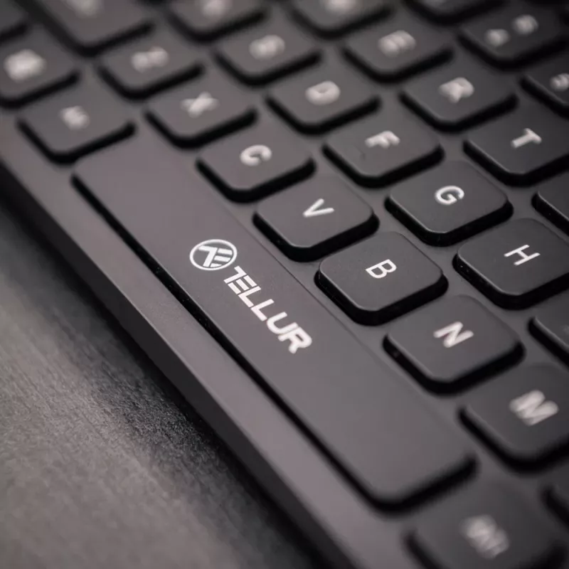 Mini-Wireless-Tastatur Tellur TLL491251 Schwarz kompaktes Design, tragbares Layout
