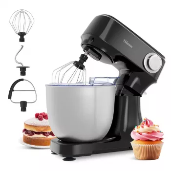 Tristar MX-4870 Küchenmaschine, 800 W, 4,5-L-Edelstahlschüssel, Schwarz