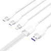 USB 2.0 A auf 3-in-1 6A Kabel Vention CTRWG 1,5 m weiß