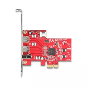 DeLOCK 90738 PCIe Firewire Adapter Intern IEEE 1394 Rot