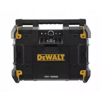 Tragbares Radio DeWalt DWST1-81078-QW — digitaler AM/FM-Tuner, LED-Anzeige, 4 Lautsprecher, AC/DC-Betrieb, USB-Anschluss, AUX-Ausgang