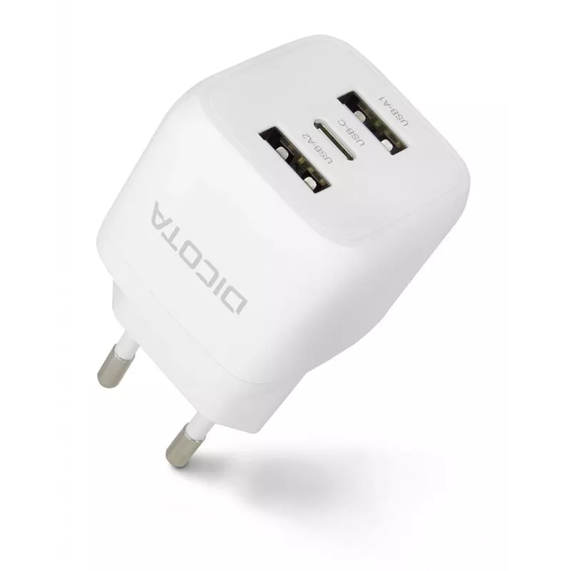 DICOTA D32069 Ladegerät für mobile Geräte Laptop, Smartphone Weiß AC Schnellladen Indoor