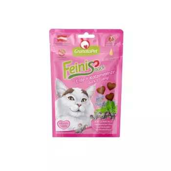 Katzenleckerlis Fox4Pets GRANATAPET FeiniSnack Ente & Katzenminze, fleischiger fester Beutel, 50 g, zuckerfrei, glutenfrei