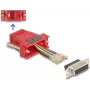 DeLOCK D-Sub 15 Buchse auf RJ45 Buchse Montage-Kit rot VGA RJ-45