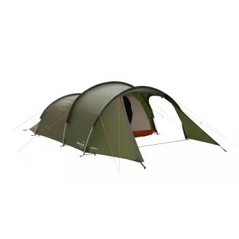 Tunnelzelt Easy Camp Pasvik 4 — 4-Personen, Hartgestell, 3 m wasserdichtes Überzelt, Aluminiumgestänge, dunkelgrün, 2350×4050×1200 mm