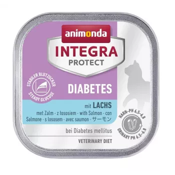 Animonda Integra Protect Diabetes Nassfutter für Katzen mit Lachs, 100 g