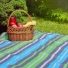 Picknickdecke PROMIS KP200PZ, grüne Streifen, 200 x 150 cm