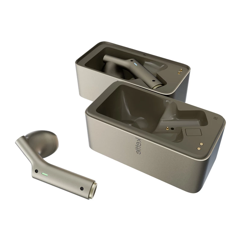 In-Ear-Übersetzer Timekettle W4 AI Gold — Simultandolmetscher-Ohrhörer
