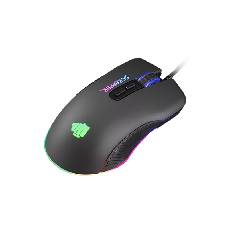 FURY Scrapper Maus Gaming beidhändig USB Typ-A Optisch 6400 DPI