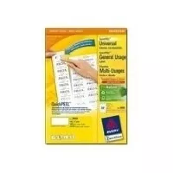 AVERY Zweckform QuickPEEL Universal-Etiketten, 48 x 21 mm Weiß, umlaufender Rand, ProNature – FSC-zertifiziert (3650)