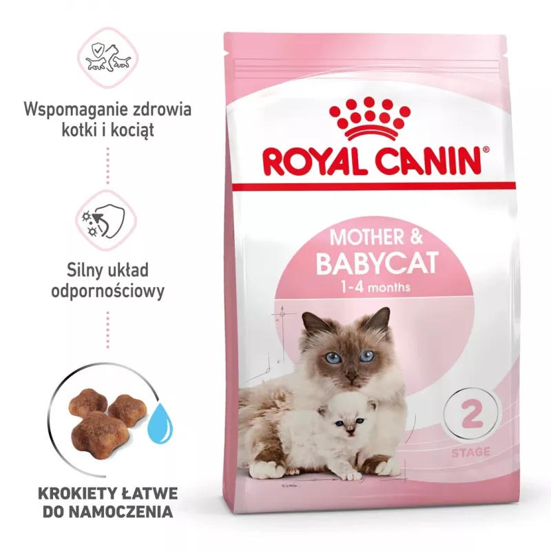 Trockenfutter für Katzen Royal Canin Mother & Babycat 2 kg – Huhn, für trächtige und säugende Kätzinnen und Kätzchen (Junior)