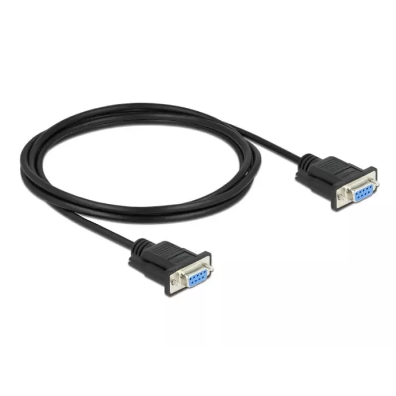Serielles Kabel DeLOCK 86605 Schwarz 2m RS-232 Sub-D9