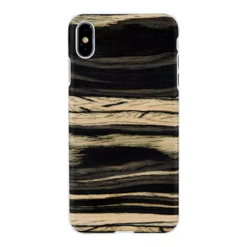 Smartphone-Hülle man and wood für iPhone XS Max – White Ebony Finish