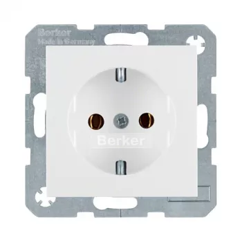 Steckdose Typ F berker 47431909 — 16 A, 250 V, weiß Kunststoff