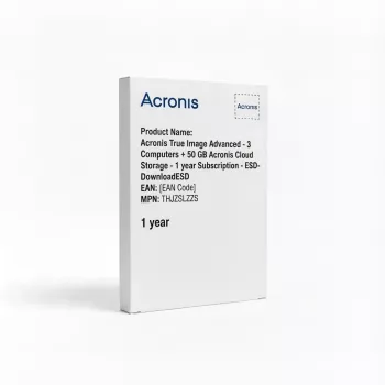 Acronis True Image Advanced - 3 Computer + 50 GB Acronis Cloud Storage - 1 Jahr Abonnement - ESD-DownloadESD