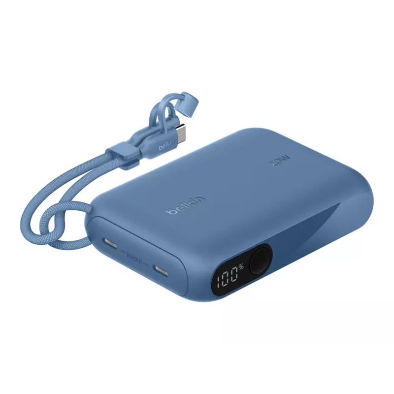 Powerbank Belkin BPB027HQBL 10000 mAh — Blau, 2× USB Type‑C-Anschlüsse