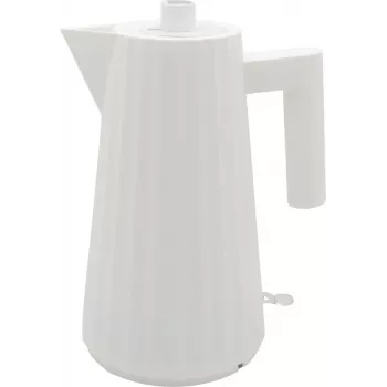 Alessi MDL06 W Plissé Wasserkocher Weiß, EU-Stecker (MDL06 W)