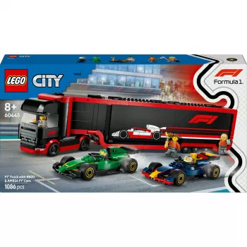 LEGO CITY 60445 F1 - Truck mit RB20 & AMR24 F1-Autos