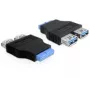 Delock Adapter USB 3.0 Pin Header Socket > 2 x USB 3.0 Socket - nebeneinander (65324)