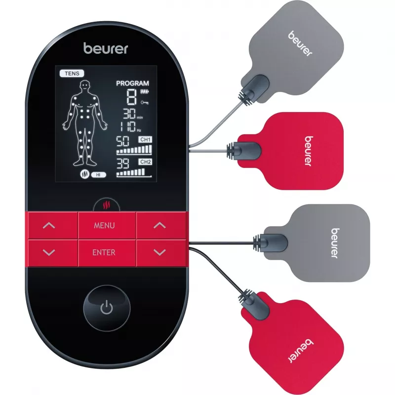 Beurer EM 59 Heat TENS/EMS Elektrostimulator - 64 Programme, Akku