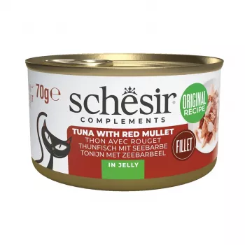 SCHESIR Complements Thunfisch mit Rotbarbe in Gelee - Nassfutter für Katzen - 70g