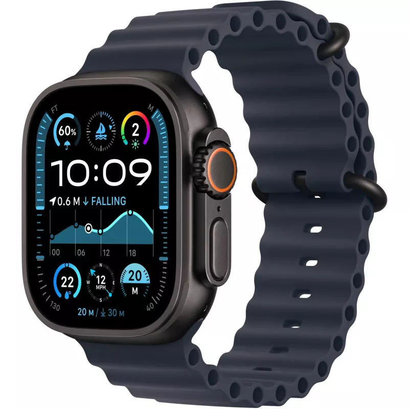 Band Apple 49mm Navy Ocean Band Extension Schwarz Titanium Finish