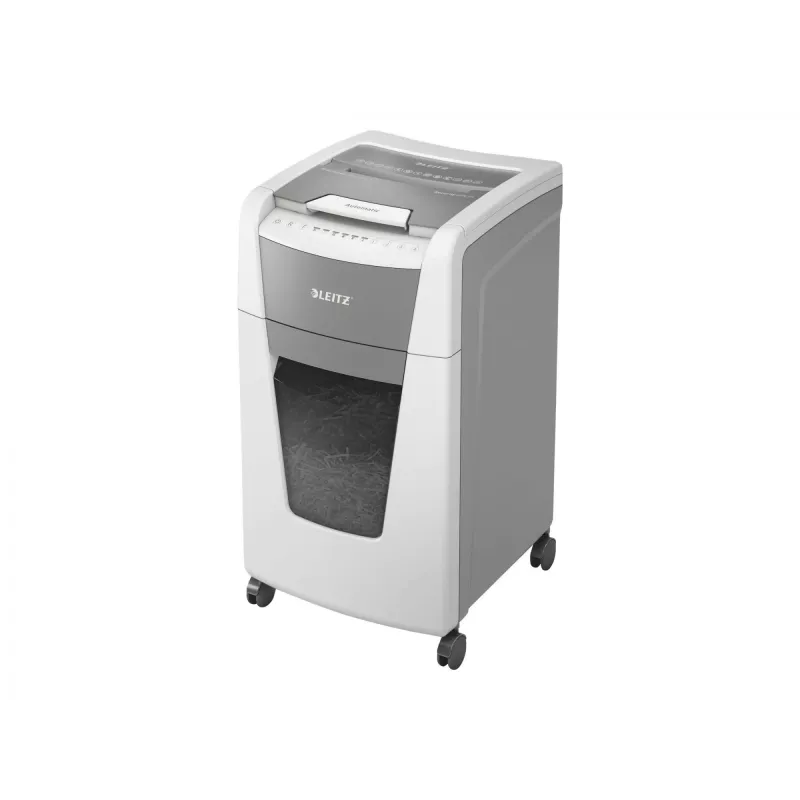 Leitz IQ Autofeed Office 300 Automatischer Aktenvernichter P4, Kreuzschnitt, 22 cm, 4 x 30 mm, 60 L, 500 Blatt, 55 dB