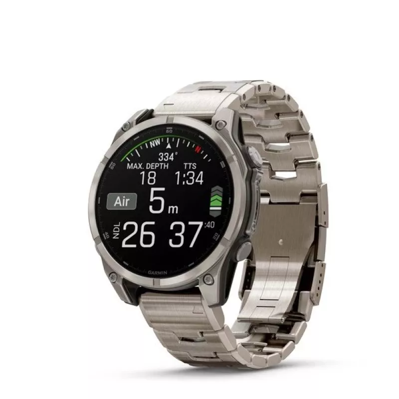 Smartwatch GARMIN Fenix 8 47 mm, 1.4 Zoll (3,56 cm) AMOLED 454×454, Titan, Wi‑Fi, GPS