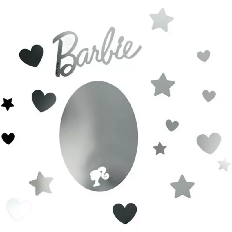 Spiegel-Wandaufkleber Paladone PP13751BR Barbie-Design – dekorativer selbstklebender Spiegelfolien-Aufkleber