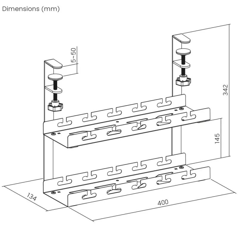 Untertisch-Kabelorganizer, MC-104 B