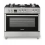 Freistehender Gas-Elektro-Herd Ravanson KWGE-K90, 5 Kochzonen, 90 cm, inox