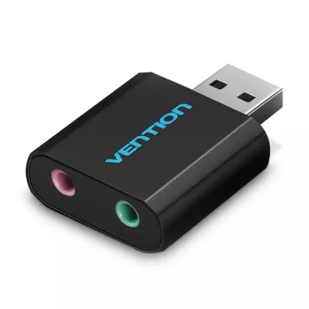 Vention USB External Sound Card Schwarz Metal Type
