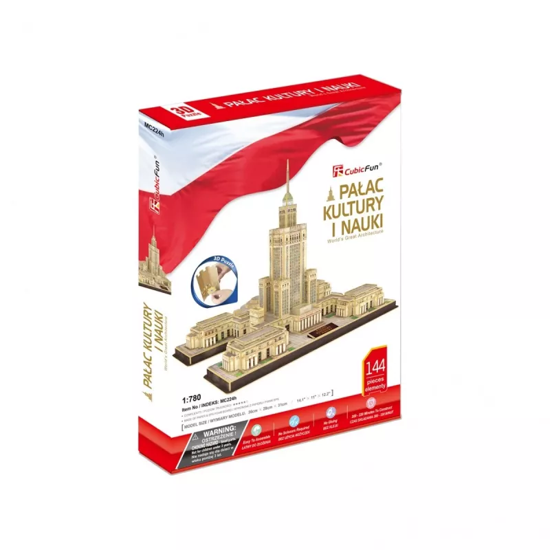 PUZZLE 3D Palast der Kultur und Wissenschaft, 144 ELEMENTE