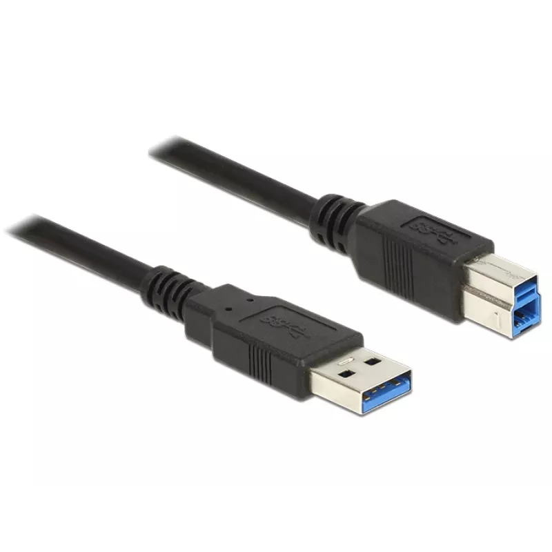 USB-Kabel DeLOCK 85065 USB 3.2 Gen 1 0,5 m USB A USB B Schwarz