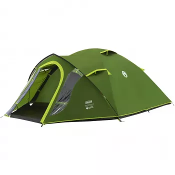 Coleman Dome Tent Darwin 4 Plus Schwarzout — 4-Personen-Tunnelzelt mit Vorraum, Dunkelgrün/Hellgrün