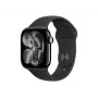 Apple Watch Series 11 GPS + Cellular 42mm Schwarz Aluminiumgehäuse mit schwarzem Sportarmband – M/L | Apple
